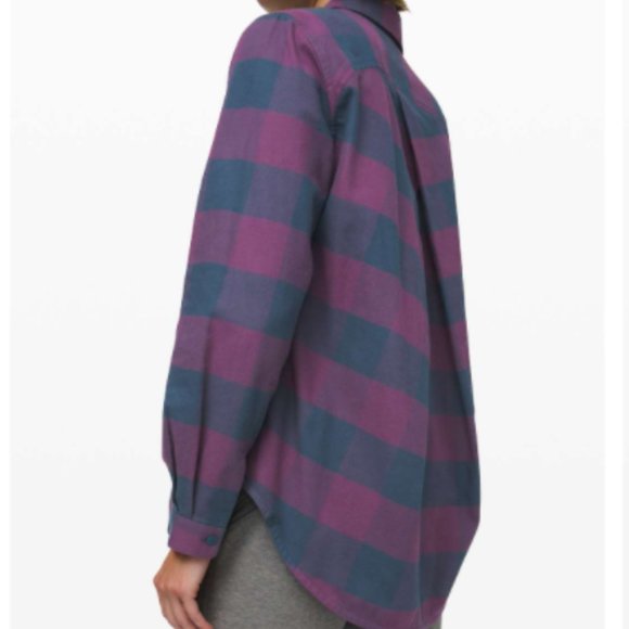 Lululemon | Full Day Ahead Shirt: Grape Flannel - Picture 5 of 9